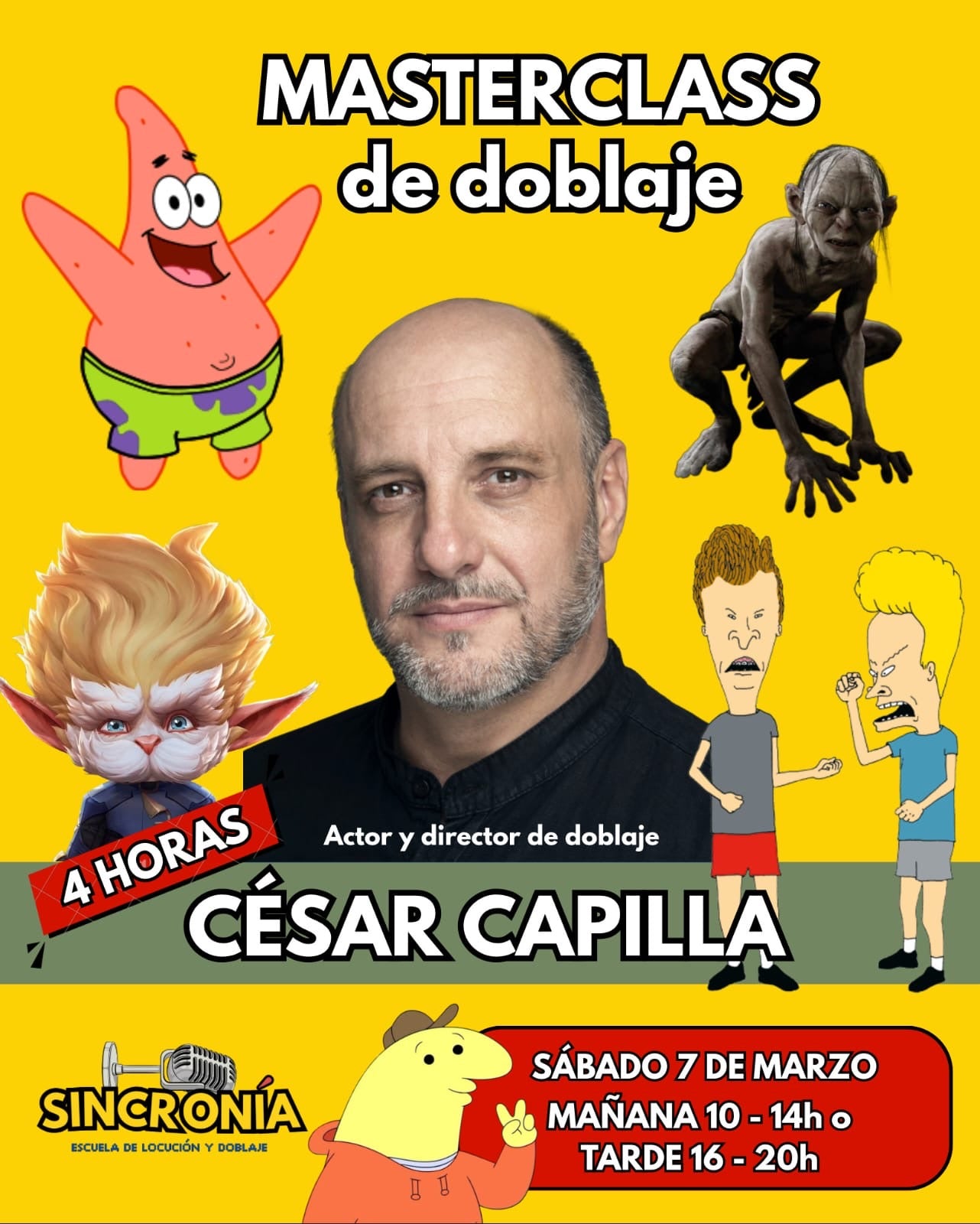 Mastercass César Capilla MAÑANA 7 marzo, 10:00 - 14:00
