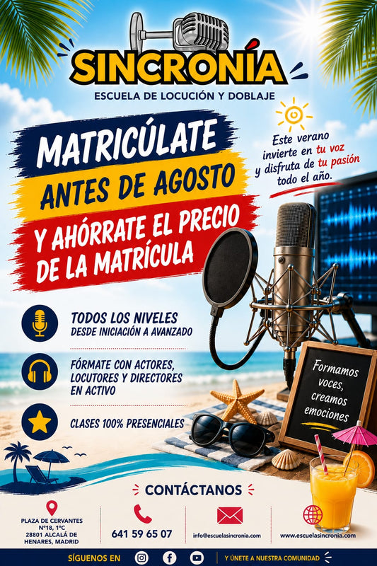 Matrículas gratis hasta septiembre
