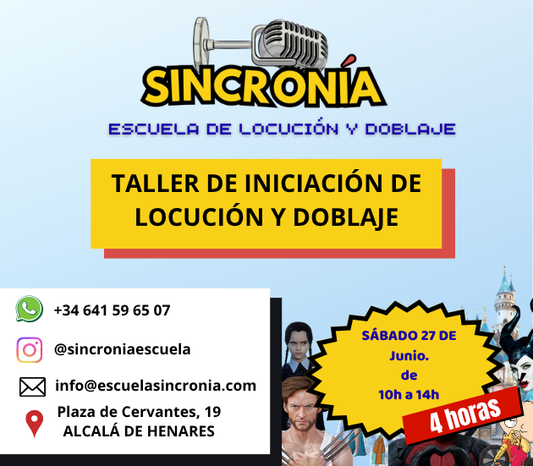 Taller de iniciación de locución y doblaje